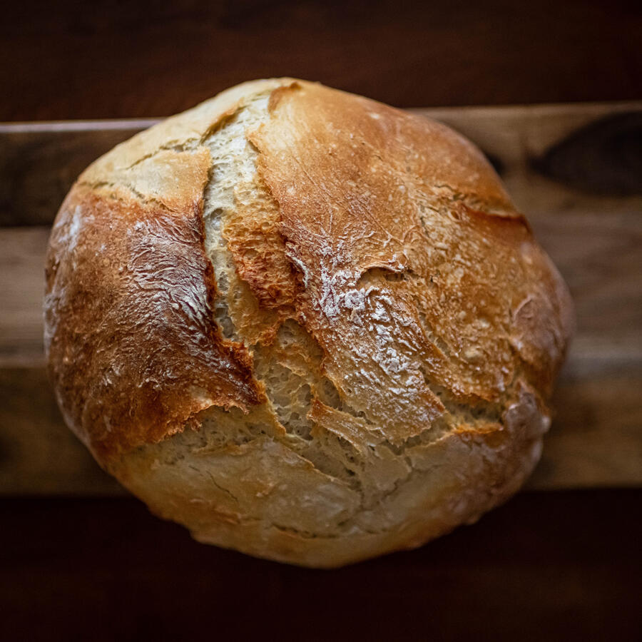 round loaf of bread